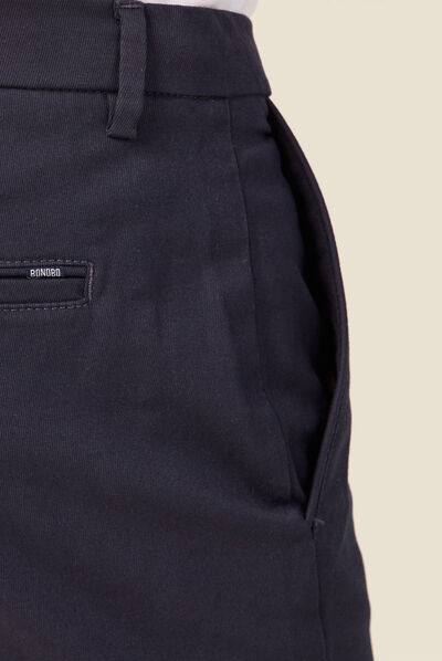 Pantalon chino 7/8ème bleu marine homme