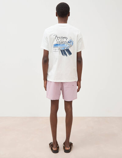 T-shirt en coton ecru homme