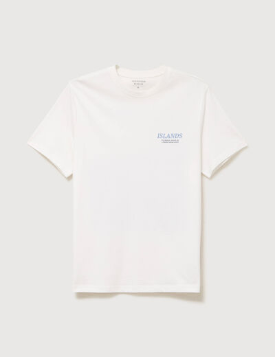 T-shirt en coton ecru homme