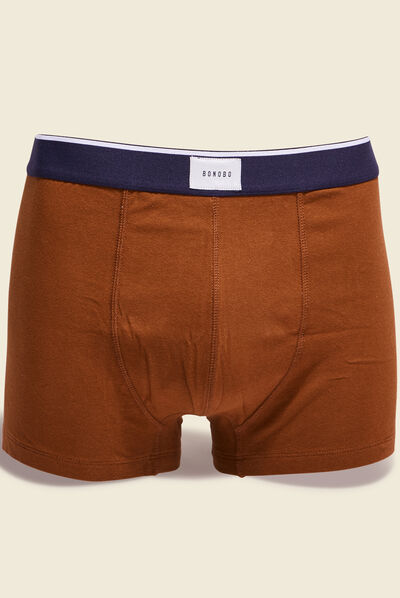 Lot 2 boxers marron cognac homme