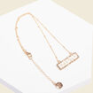 Collier pendentif en résine couleur or femme