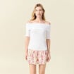 T-shirt manches courtes blanc femme