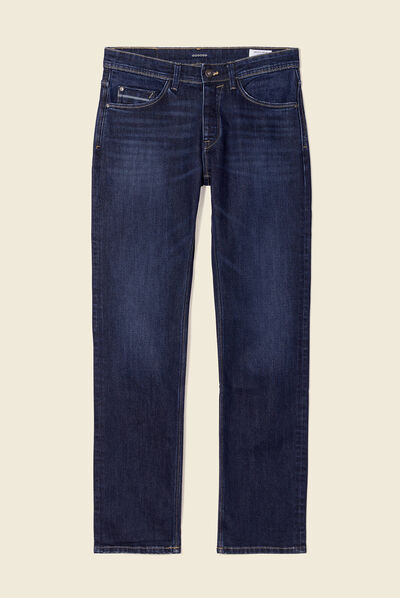 Jeans regular 5 poches denim brut homme