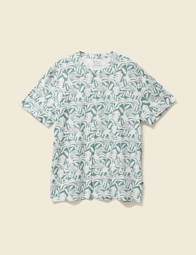 T-shirt manches courtes marron clair homme