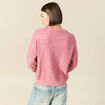Pull col rond manches longues mauve femme