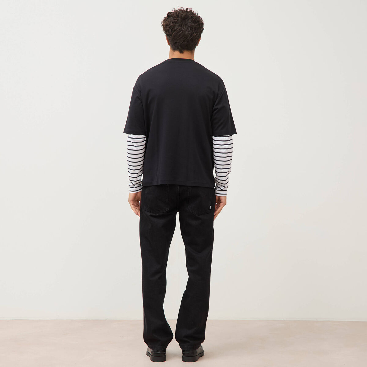 T-shirt manches courtes noir homme