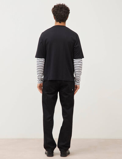 T-shirt manches courtes noir homme