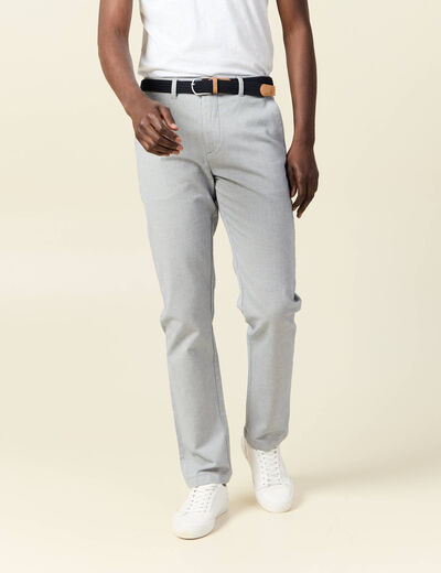 Pantalon chino straight bleu gris homme