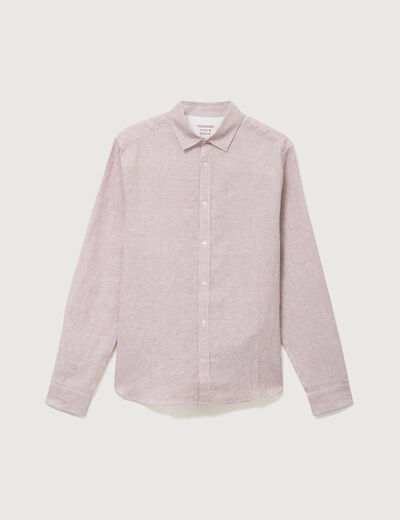 Chemise manches longues vieux rose homme