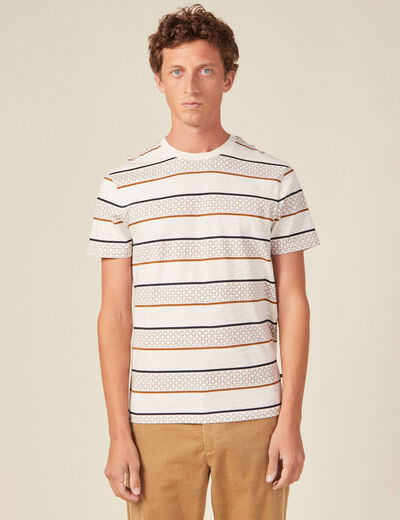 T-shirt manches courtes marron homme