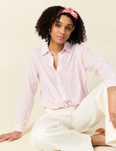 Blouse manches longues blanc femme