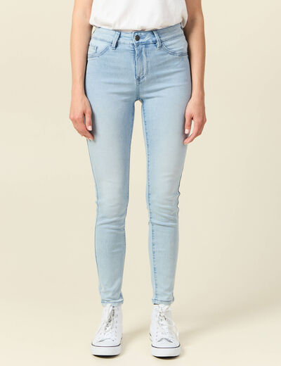 Jeans skinny 7/8ème denim bleach femme