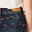 Jeans regular taille haute denim brut femme
