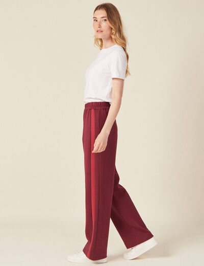 Pantalon jogging large prune femme