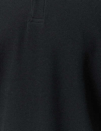 Polo col polo manches courtes en coton noir homme