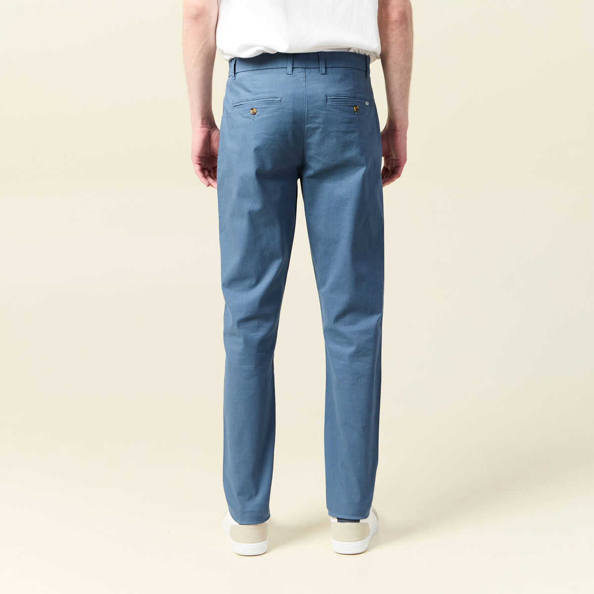 Pantalon chino slim bleu foncé homme
