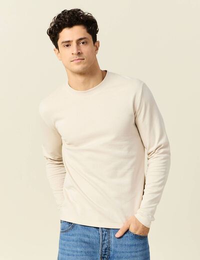 T-shirt manches longues sable homme