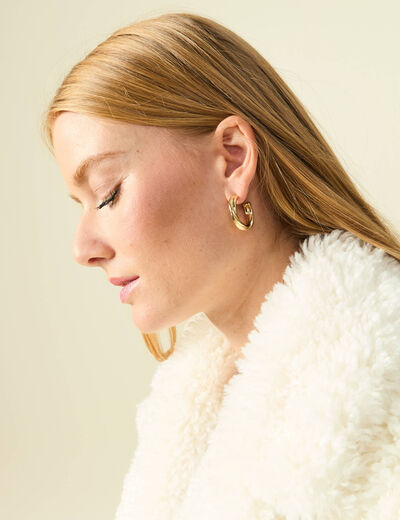 Boucles d'oreilles couleur or femme