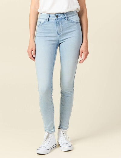 Jeans skinny 7/8ème denim bleach femme