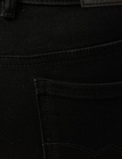 Jeans bootcut taille haute denim noir femme