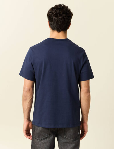 T-shirt manches courtes bleu marine homme