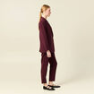 Veste blazer double boutonnage violet foncé femme