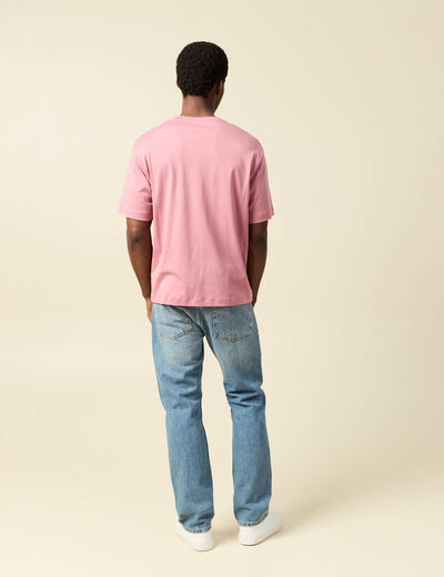 T-shirt manches courtes vieux rose homme