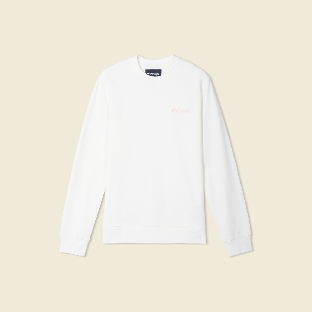 Sweat manches longues ecru homme