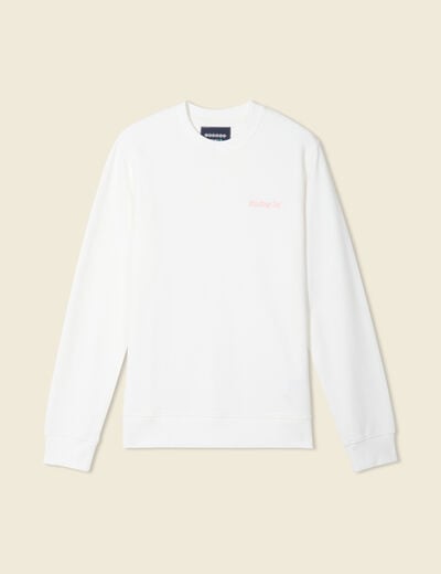 Sweat manches longues ecru homme
