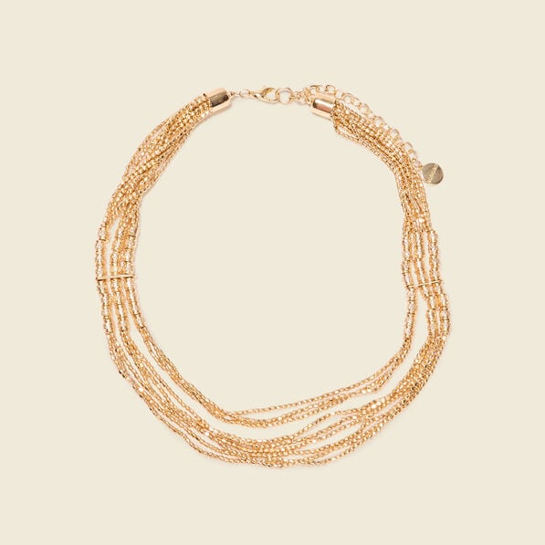 collier multirangs couleur or femme Collier multirangs couleur or femme