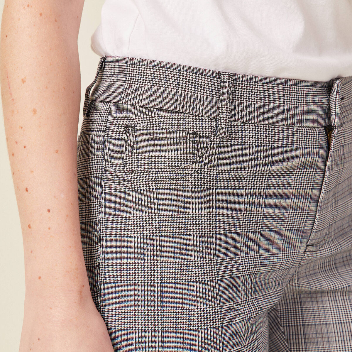 Pantalon skinny gris femme