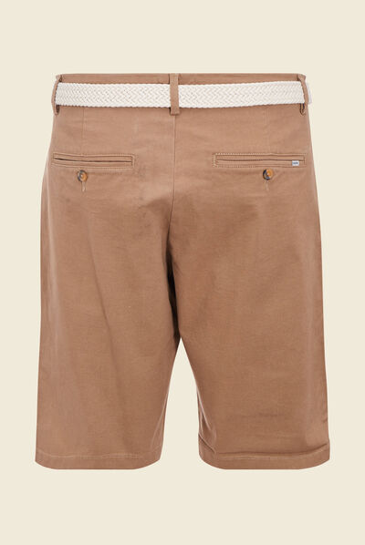 Short à ceinture vert kaki homme