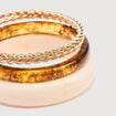 Lot de 3 bracelets couleur or femme