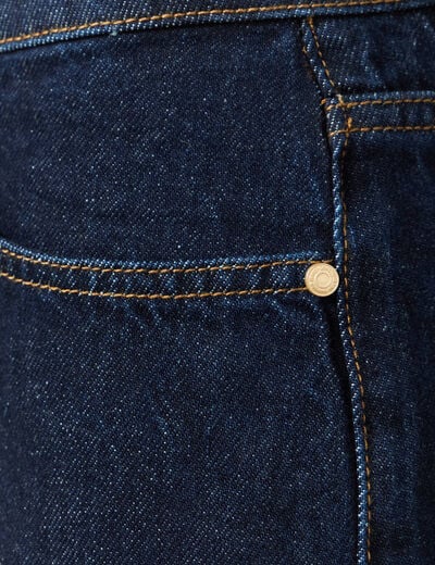 Jeans wide large taille haute denim brut rinse femme