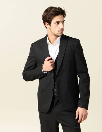 Veste blazer cintr&eacute;e noir homme