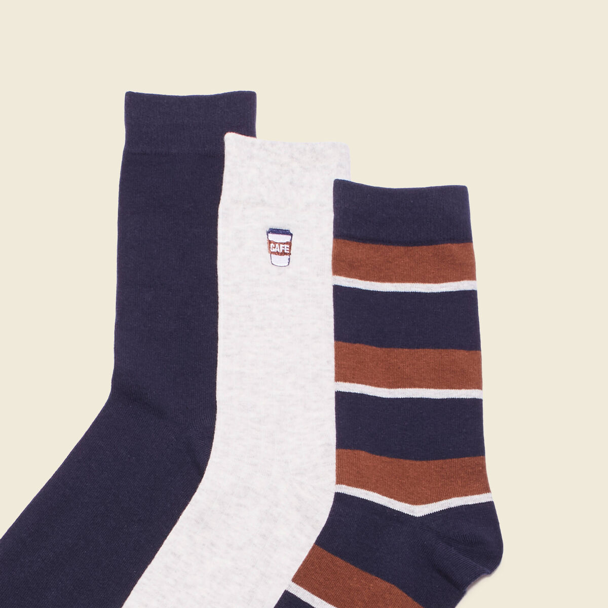 Lot 3 paires chaussettes bleu marine homme
