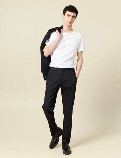 Pantalon chino noir homme