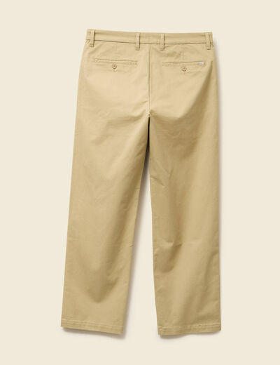 Chino coupe straight beige homme