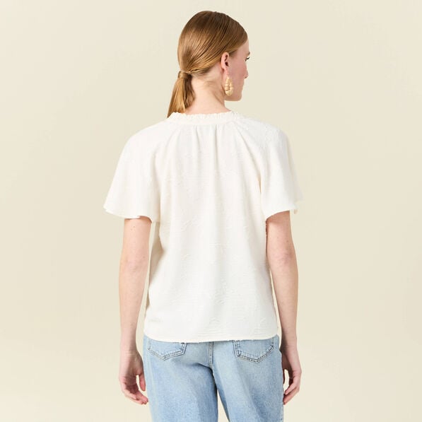 blouse manches courtes blanc femme Blouse manches courtes blanc femme
