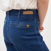 Jeans wide large taille haute bleu clair femme