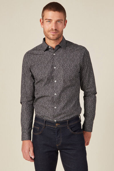 Chemise éco-responsable noir homme