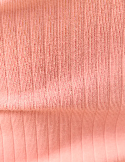 Débardeur sans manches côtelé rose saumon femme