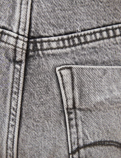 Jeans mom 7/8&egrave;me denim snow gris femme