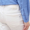 Jeans bootcut cropped taille bascul&eacute;e denim blanc femme
