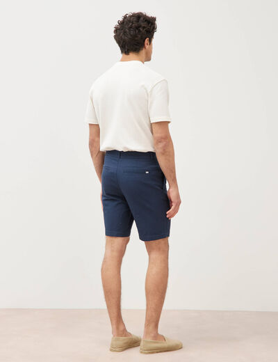 Bermuda bleu fonc&eacute; homme