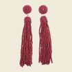 Boucles d'oreilles pendantes bordeaux femme