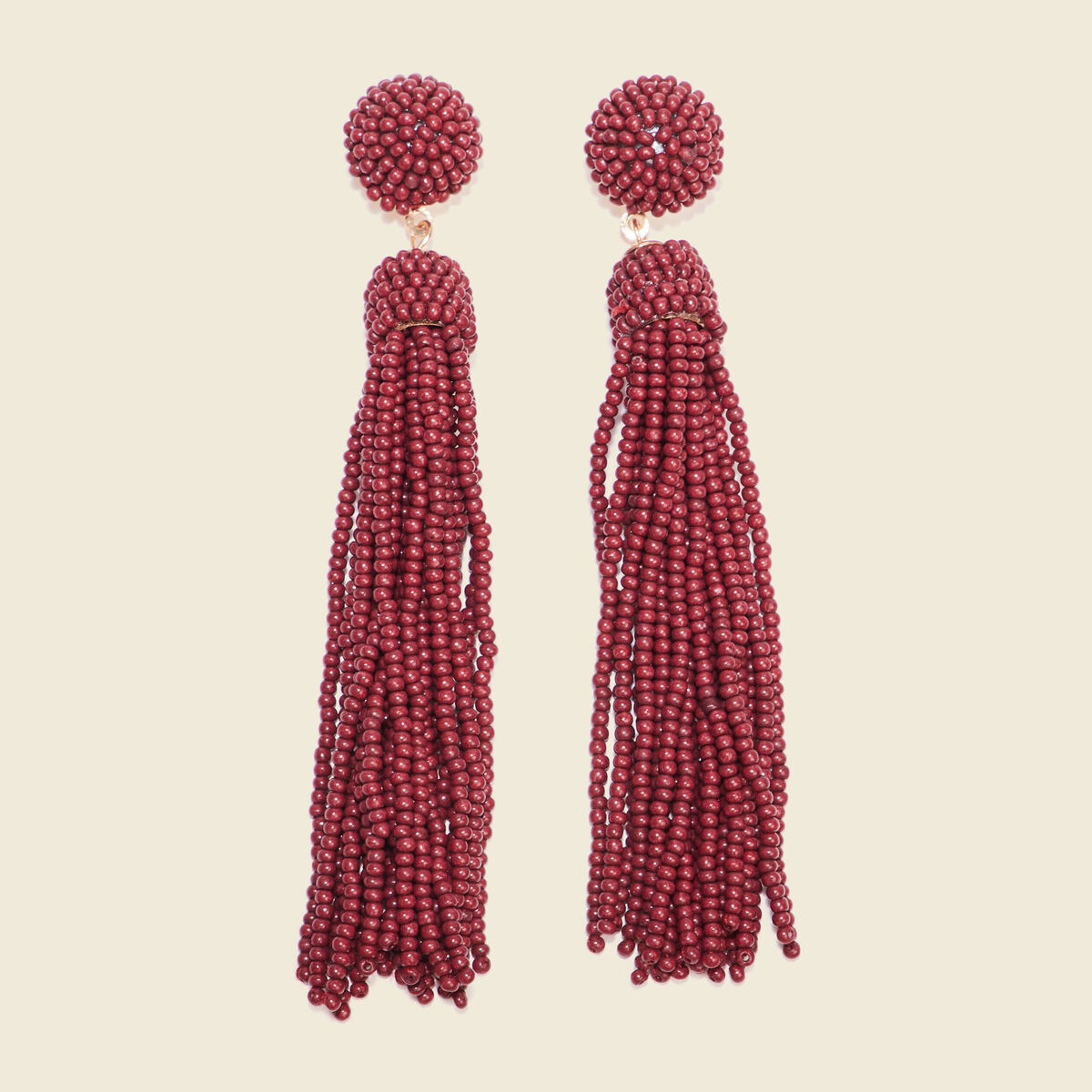 Boucles d'oreilles pendantes bordeaux femme