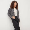 Gilet matelass&eacute; col rond noir femme