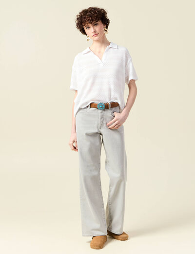 T-shirt manches courtes blanc femme