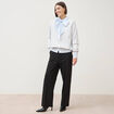 Pantalon droit taille haute noir femme